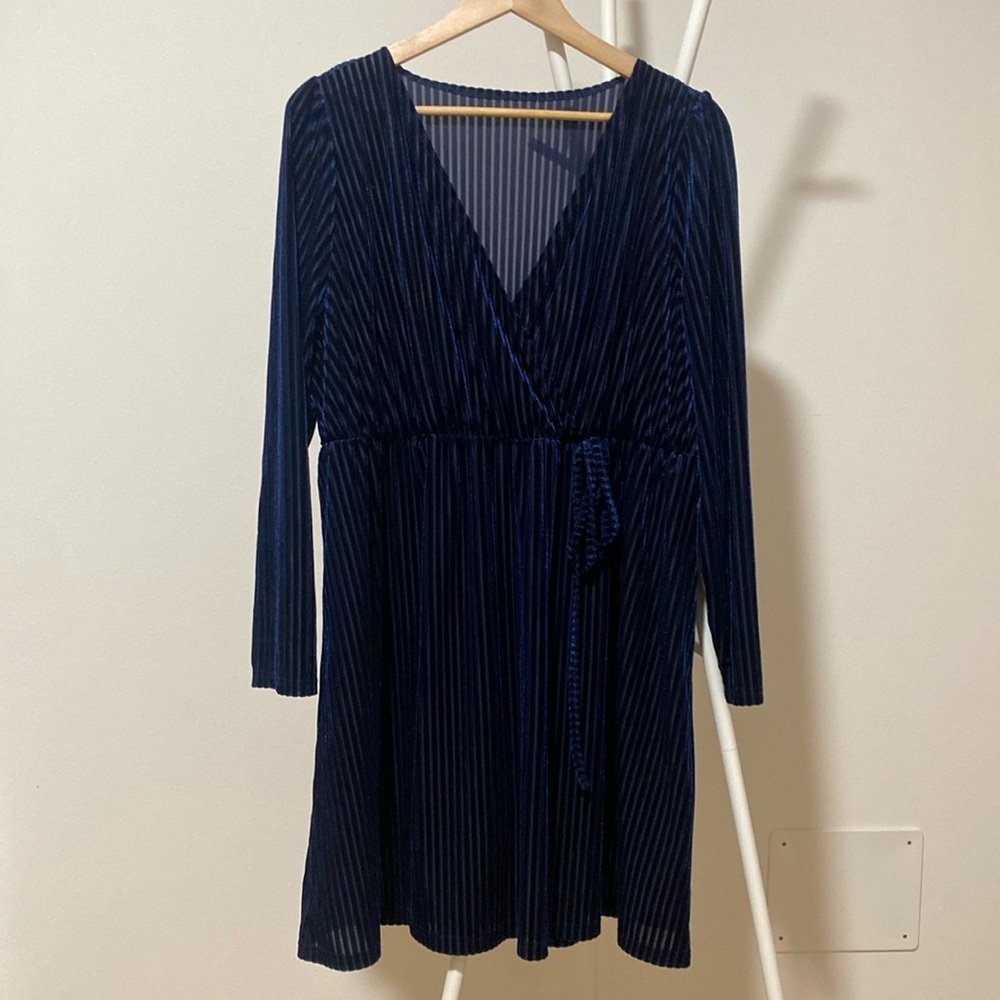 Beautiful Velvet Blue Dress